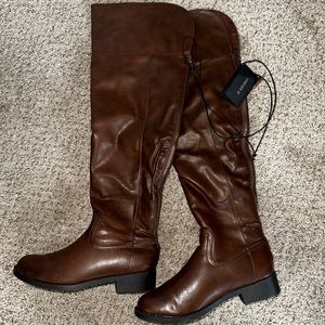 Forever21 Over The Knee Brown Boots